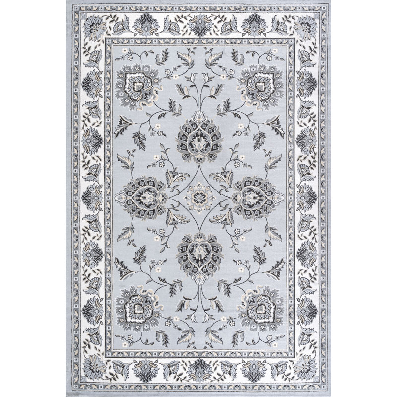 Charlton Home® Yeghivart Performance Light Gray/Cream Rug & Reviews Wayfair